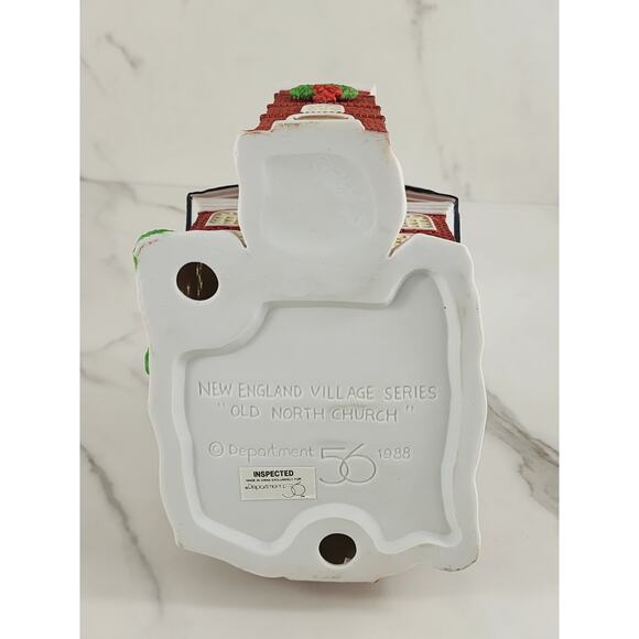 Department 56 Old North Church New England Village 1988 w/ Box Lighted House - Picture 12 of 16